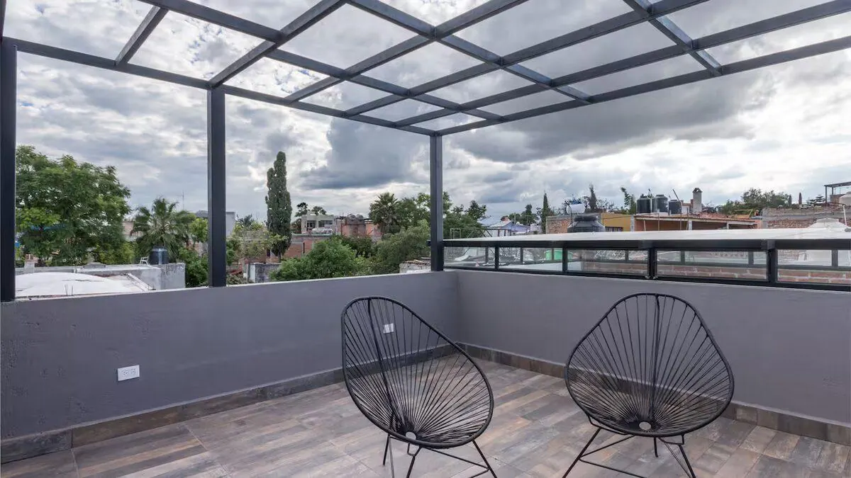 Terraza privada con vistas a La Parroquia The Red Loft San Miguel
