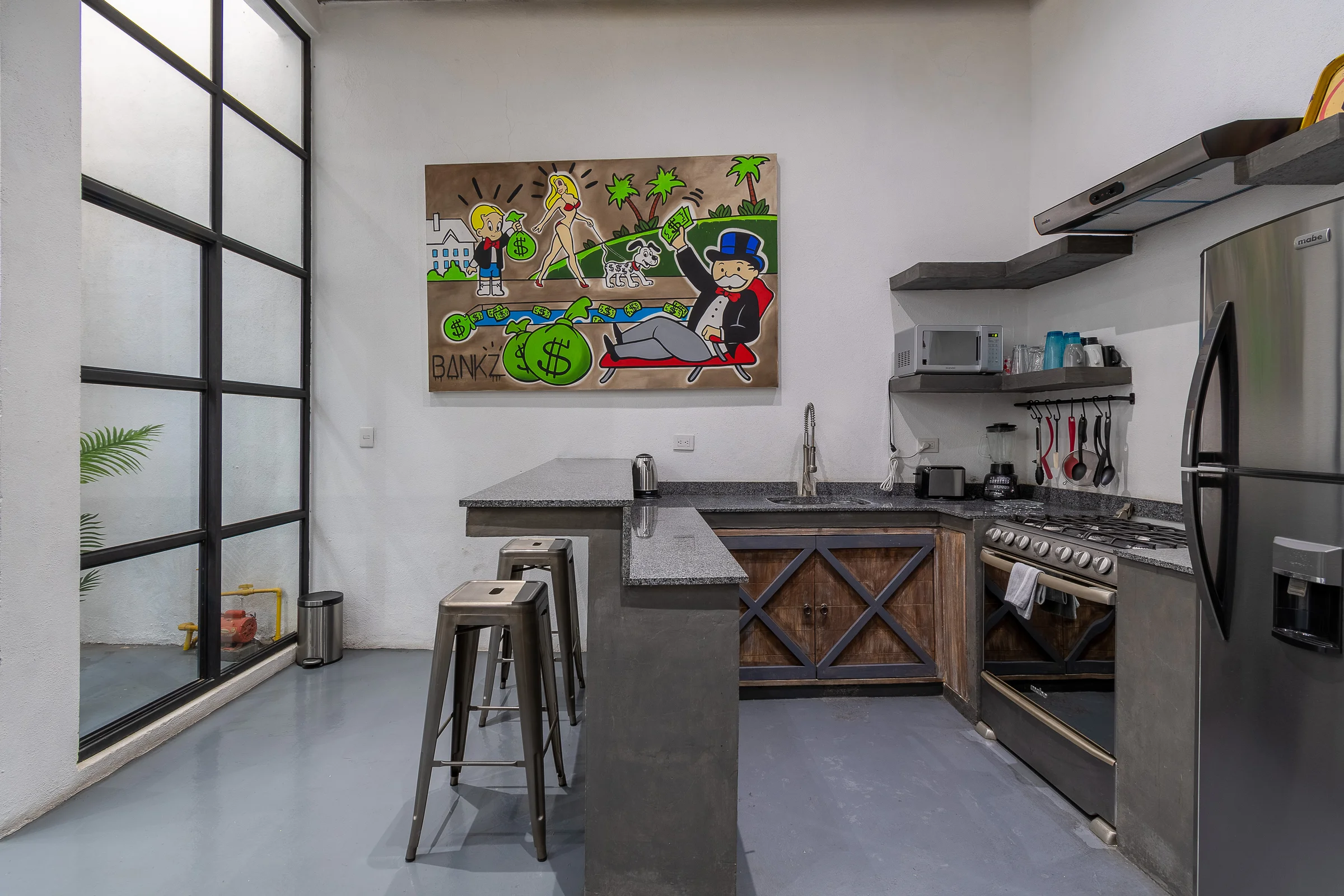 Cocina detalle The Yellow Loft departamento San Miguel