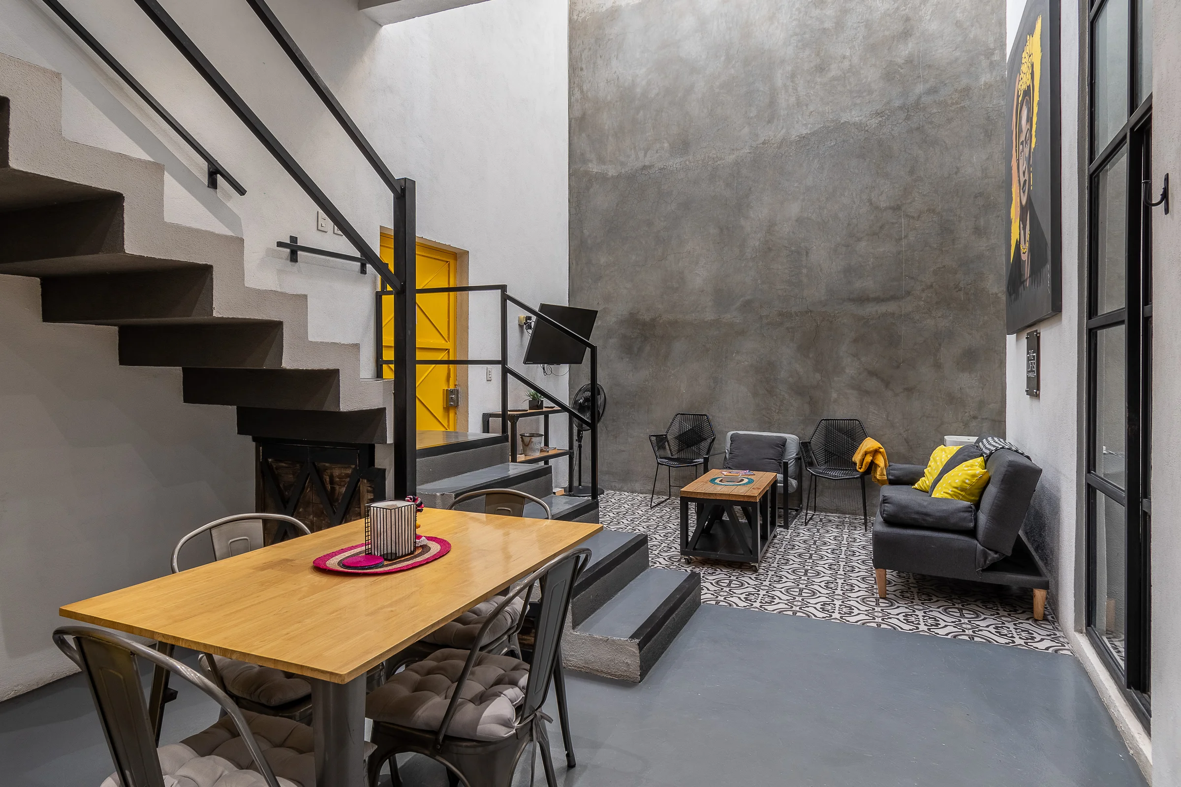 Recámara cama queen The Yellow Loft loft San Miguel
